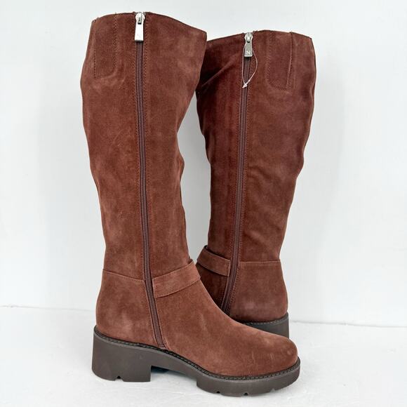 Naturalizer Womens Darry Tall Boots US 9 WIDE EU 40 Brown Water-Repellent NWOB - Picture 4 of 11